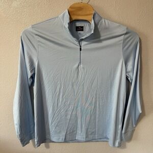 Tourney Men's Size Large 1/4 Zip Pullover Blue‎ Stripe Golf Active Pickleball